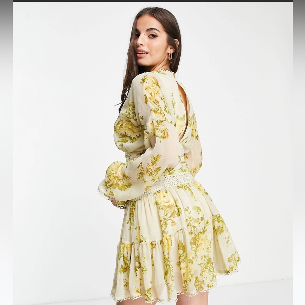 ASOS Lace Insert Mini Dress - Picture 2 of 3
